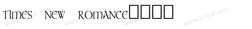 times new romance字体转换